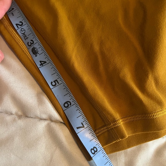 Lululemon Align Biker Short Gold Spice Size 8 8” Like New - Picture 6 of 6